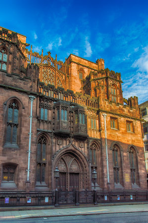 Manchester - city in North West England (UK). Famous John Rylands Library.のeditorial素材