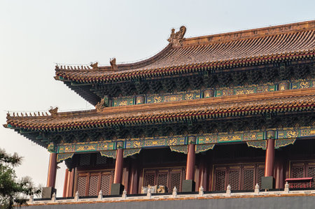 Entrance to The Forbidden City, Beijing, Chinaのeditorial素材