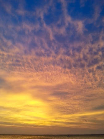 Red Sunset sky over the sea.の写真素材