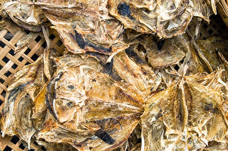 Salted Fish in Tai o, on Lantau Island, Hong Kong.の写真素材
