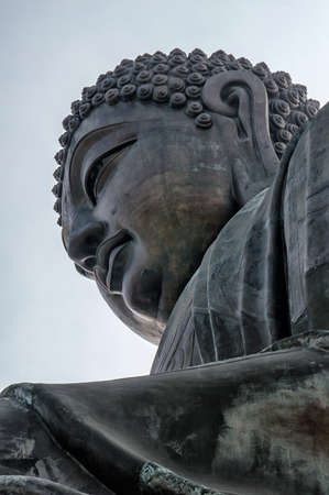 Tian Tan Buddha at Po Lin Monastery on Lantau Island in Hong Kong (China).の写真素材