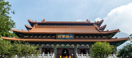 Po Lin Monastery, Lantau, Hongkongのeditorial素材