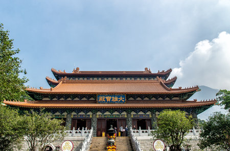 Po Lin Monastery, Lantau, Hongkongのeditorial素材