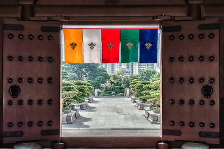 Chi lin Nunnery, Tang dynasty style temple, Hong Kong, Chinaの写真素材