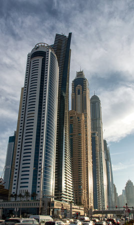 Modern Skyscrapers of Dubai Marina, UAE
