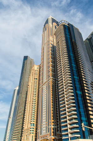 Modern Skyscrapers of Dubai Marina, UAEの写真素材