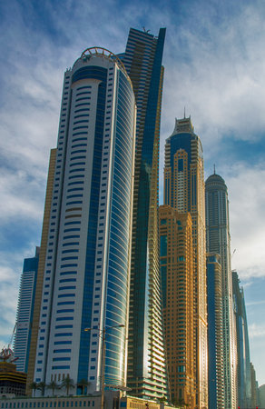 Modern Skyscrapers of Dubai Marina, UAEのeditorial素材