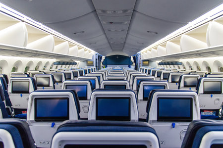 Boeing 787 Dreamliner Economy classのeditorial素材