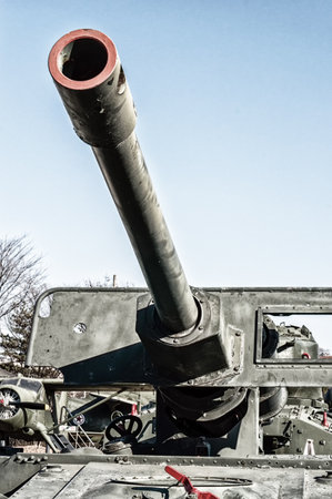 Military Tank Barrel Close Upのeditorial素材