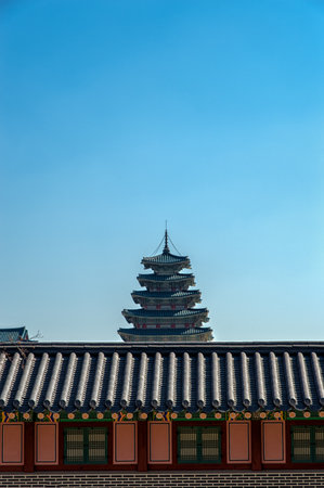 National folk museum of Korea in Gyeongbokgung Palaceのeditorial素材