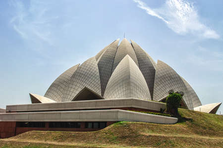 The Lotus Temple, located in New Delhi, India, is a Bahai House of Worship