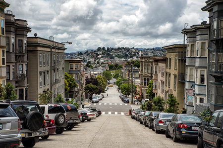 A Typical Street in San Francisco, USAのeditorial素材