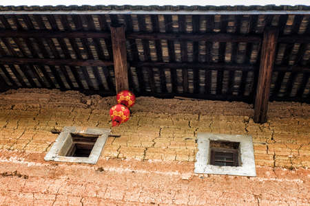 Wall of Tulou, traditional dwelling ethnic Hakkaの写真素材