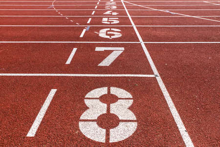 Running track texture with lane numbers