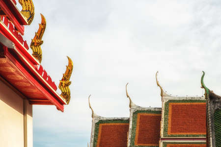 Chofah, literally sky tassel, typical architectural ornamentation on the roofs of Buddhist...