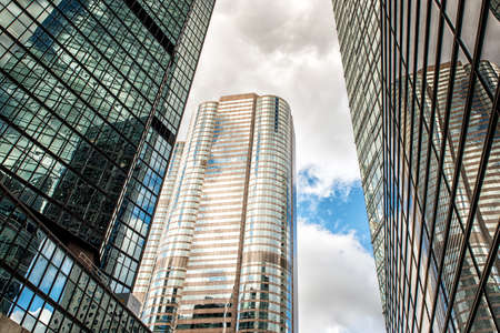 Skyscrapers from ground viewの写真素材