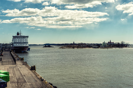 House on island in Baltic sea, Helsinki, Finlandのeditorial素材