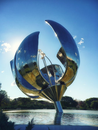 Flower sculpture in buenos aires, Argentinaのeditorial素材