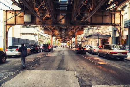 Underpass Traffic in the City,Chicago