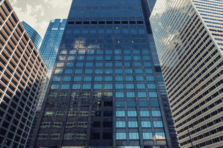Detail of Modern Skyscrapers in Chicago, Illinois, USAの写真素材
