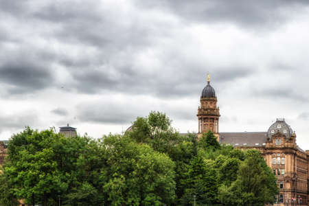 Credit Union Building detail, Glasgow,UKの写真素材