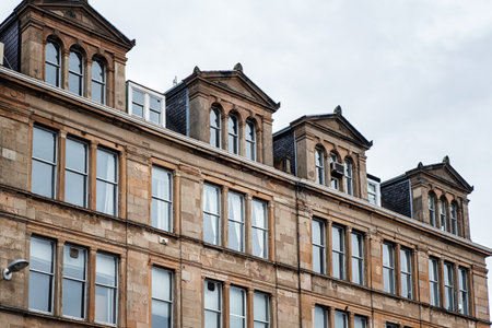 Georgian Terrace homes Glasgow Scotlandのeditorial素材