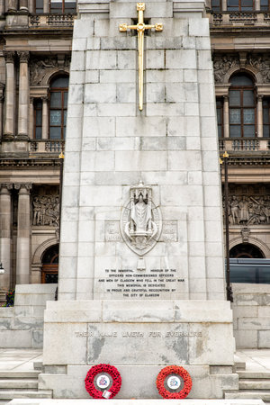 Cenotaph in George Square, Glasgow.のeditorial素材
