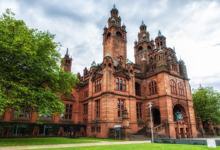 Kelvingrove Art Gallery in Glasgow, Scotland.のeditorial素材