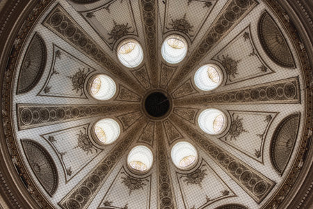 Vienna, Austria, July 09  , 2017: Inner part of the cupola dome of the Hofburg Palace of Vienna. It was the Habsburgs' principal winter residenceのeditorial素材