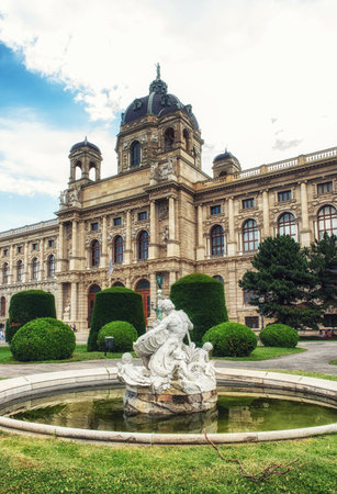 Tritons and Naiads Statue at the Natural History Museum in Vienna, Austriaのeditorial素材
