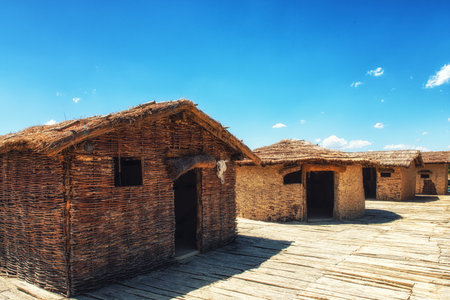 Plocha Michov Grad, Republic of Macedonia - July 25th, 2017: The Museum on Water, Plocha Michov...