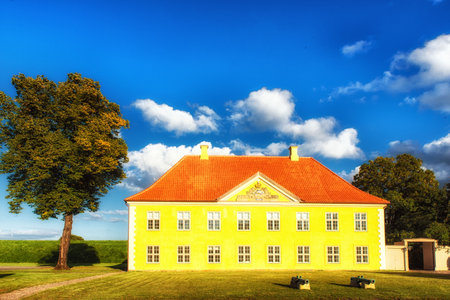 The Commanders House (Kommandantboligen) at the star fortress of Kastellet in Copenhagen, capital of Denmark. It was the home of the commander of the fortress and was built in 1725 in the Baroque style. It is currently the official residence of Denmarksのeditorial素材