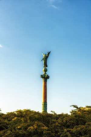 The Ivar Huitfeldt Column is a monument at Langelinie in Copenhagen, Denmark, built to commemorate the death of Admiral Ivar Huitfeldt and his men in a naval battle off Stevns during the Great Northern War.の写真素材