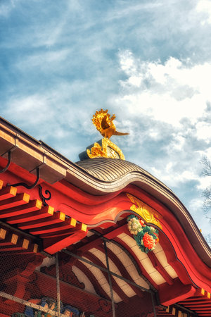 Beautiful decorative art at Narita-san temple, Narita, Japanのeditorial素材