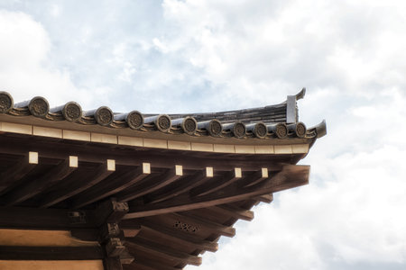 Narita, Japan 17 March, 2018: ancient Japanese style roof at Narita-san Shinsho-ji Temple Japanのeditorial素材