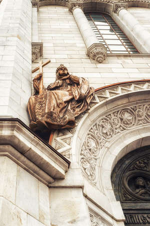Statues of Moscow Christ the Savior Saviour Cathedralの写真素材