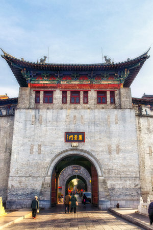 Luoyang, Hernan, China - December 25 ,2017 : ancient drum tower, luoyang is one of the four ancient capitals of China.のeditorial素材