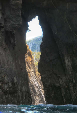 Remarkable Cave at Tasman Peninsula, Southern Tasmania, Australiaの写真素材