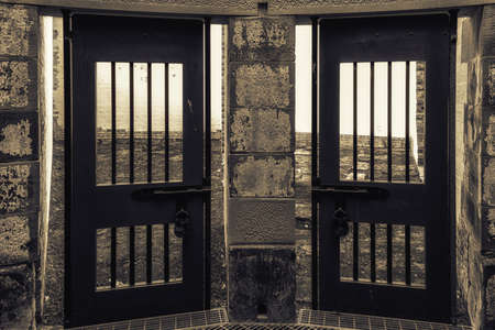 Jail door at Port Arthur, Tasmaniaの写真素材