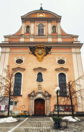 Church in Bad Ischl Austria, Salzkammergut.の写真素材