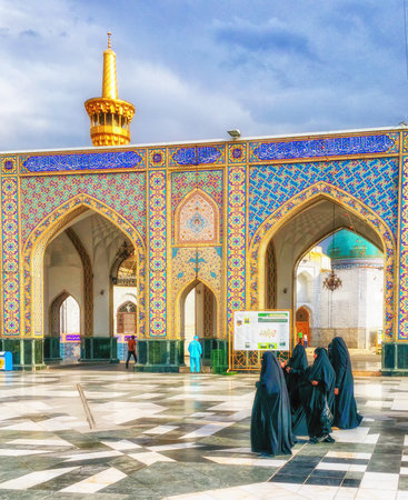 Mashhad, Iran - October 04, 2015: Around the Shrine complex. Haram e Razavi. Mashhad. Iran.のeditorial素材