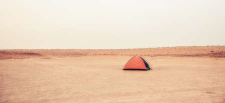 Tents at base camp by Darvaza Gas Crater, The Gate of Hellの写真素材