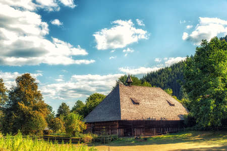 A traditional Black Forest Farmstead in Southern Germany at summer timeの写真素材