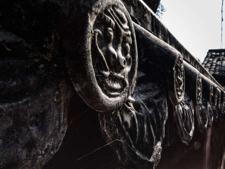 Detail of the Zhaojue Temple, a Buddhist temple located in Chenghua District of Chengdu, Sichuan,...