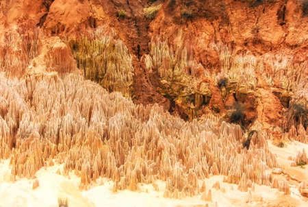 The Tsingy Rouge (Red Tsingy) is a stone formation of red laterite formed by erosion of the Irodo...