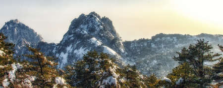 Huangshan Scenic Spot, located in Huangshan City, Anhui Province, Chinaの写真素材