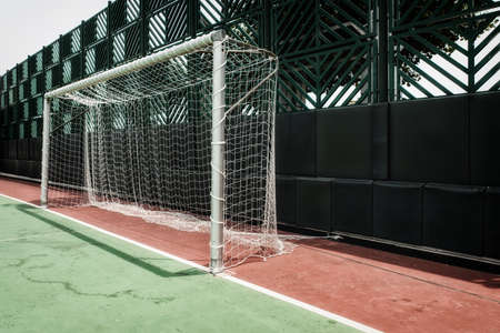 A soccer field at residential area at Cheung Chau Island, Hong Kongの写真素材