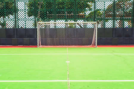 A soccer field at residential area at Cheung Chau Island, Hong Kongの写真素材