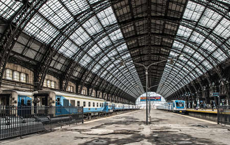 Main train platform of the Retiro railway station, Buenos Airesの写真素材