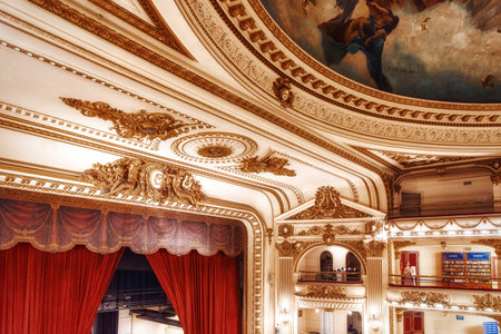 Buenos Aires, Argentina - August 29, 2019:  El Ateneo Grand Splendid is a bookshop in Buenos Aires that was named the "world's most beautiful bookstore" by National Geographic in 2019.のeditorial素材